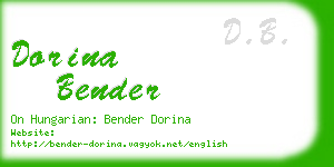 dorina bender business card
